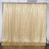 HIER_3110 20ftx10ft Premium Champagne Chiffon/Sequin Photography Booth Backdrop