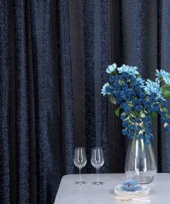 HIER_3110 Big Event Backdrops & Décor 20ftx10ft Navy Blue Glittering Photography Booth Backdrop Curtain