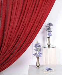 HIER_3110 20ftx10ft Red Glittering Metallic Photography Booth Backdrop Curtain