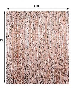 HIER_3110 8ftx8ft Blush/Rose Gold Big Payette Sequin Photography Booth Backdrop
