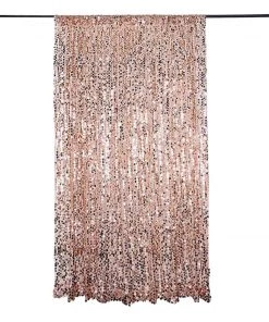 HIER_3110 8ftx8ft Blush/Rose Gold Big Payette Sequin Photography Booth Backdrop
