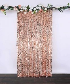 HIER_3110 8ftx8ft Blush/Rose Gold Big Payette Sequin Photography Booth Backdrop