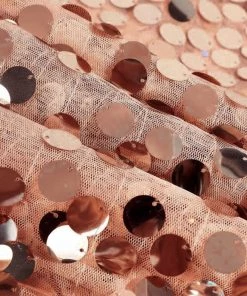 HIER_3110 8ftx8ft Blush/Rose Gold Big Payette Sequin Photography Booth Backdrop