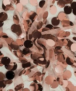 HIER_3110 8ftx8ft Blush/Rose Gold Big Payette Sequin Photography Booth Backdrop