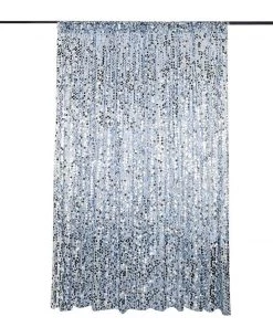 HIER_3110 Big Event Backdrops & Décor 8ftx8ft Dusty Blue Big Payette Sequin Photography Backdrop Curtain