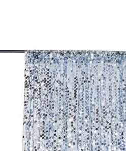 HIER_3110 Big Event Backdrops & Décor 8ftx8ft Dusty Blue Big Payette Sequin Photography Backdrop Curtain