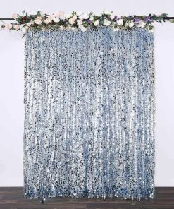 HIER_3110 Big Event Backdrops & Décor 8ftx8ft Dusty Blue Big Payette Sequin Photography Backdrop Curtain