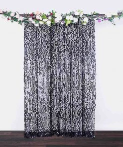 HIER_3110 8ftx8ft Black Big Payette Sequin Photography Booth Backdrop Curtain Big Event Backdrops & Décor 23 HIER_3110 8ftx8ft Black Big Payette Sequin Photography Booth Backdrop Curtain Big Event Backdrops & Décor