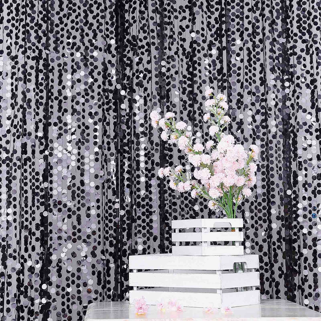 HIER_3110 8ftx8ft Black Big Payette Sequin Photography Booth Backdrop Curtain Big Event Backdrops & Décor 1 HIER_3110 8ftx8ft Black Big Payette Sequin Photography Booth Backdrop Curtain Big Event Backdrops & Décor