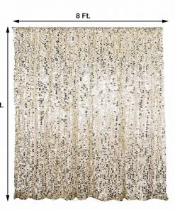 HIER_3110 Big Event Backdrops & Décor 8ftx8ft Champagne Big Payette Sequin Photography Booth Backdrop