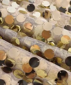 HIER_3110 Big Event Backdrops & Décor 8ftx8ft Champagne Big Payette Sequin Photography Booth Backdrop