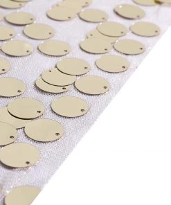 HIER_3110 Big Event Backdrops & Décor 8ftx8ft Champagne Big Payette Sequin Photography Booth Backdrop