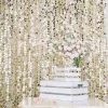 HIER_3110 Big Event Backdrops & Décor 8ftx8ft Champagne Big Payette Sequin Photography Booth Backdrop