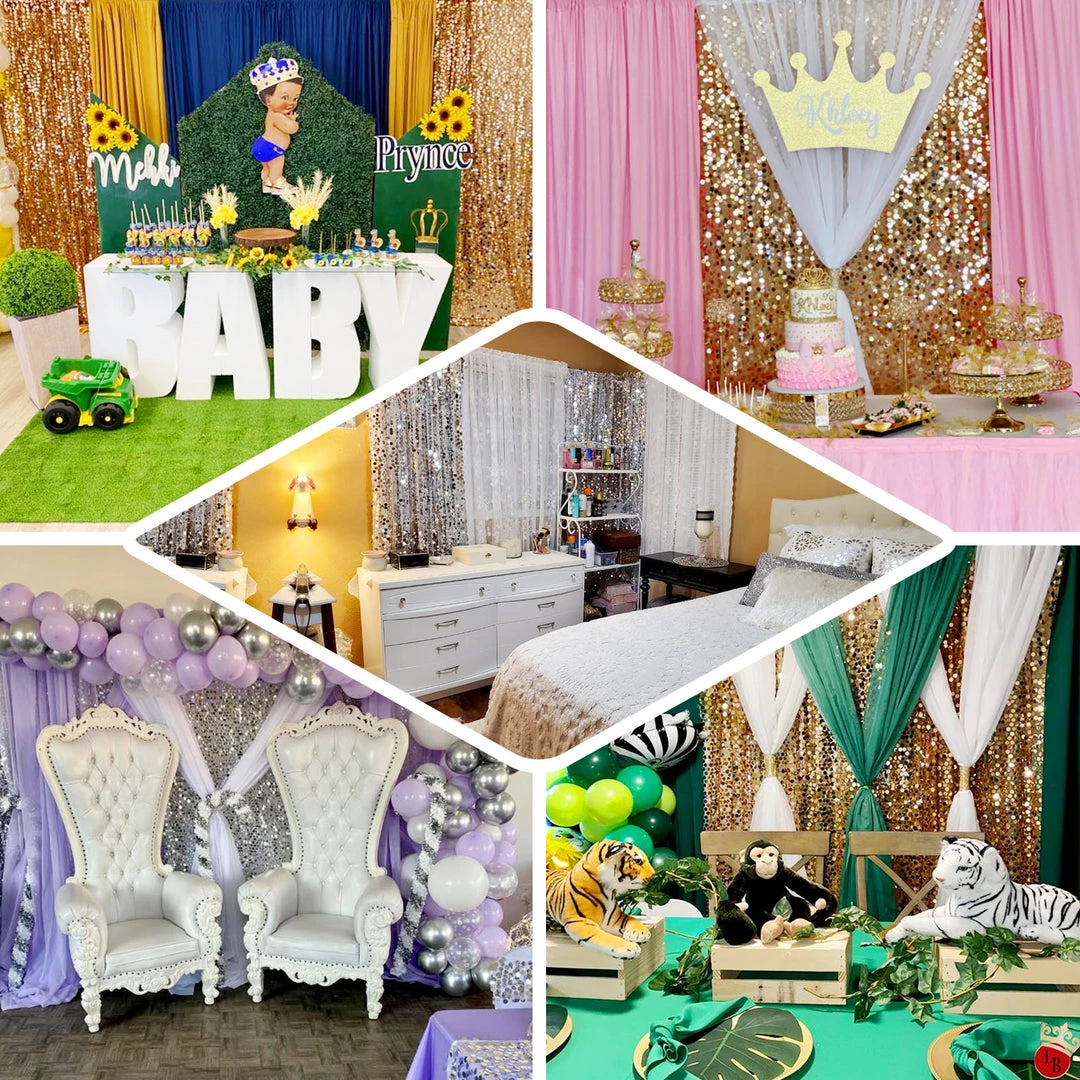 HIER_3110 8ftx8ft Black Big Payette Sequin Photography Booth Backdrop Curtain Big Event Backdrops & Décor 5 HIER_3110 8ftx8ft Black Big Payette Sequin Photography Booth Backdrop Curtain Big Event Backdrops & Décor