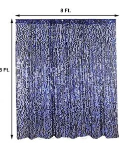 HIER_3110 8ftx8ft Navy Blue Big Payette Sequin Photography Booth Backdrop