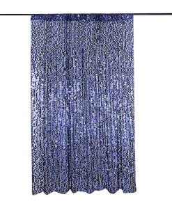 HIER_3110 8ftx8ft Navy Blue Big Payette Sequin Photography Booth Backdrop