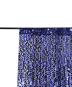 HIER_3110 8ftx8ft Navy Blue Big Payette Sequin Photography Booth Backdrop