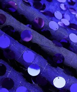 HIER_3110 8ftx8ft Navy Blue Big Payette Sequin Photography Booth Backdrop