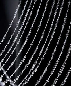 HIER_3110 Big Event Backdrops & Décor 15 Strands | 15ft Crystal Beaded Ceiling Drape Curtains & Hanging Kit