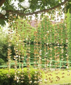 HIER_3110 6ft Metallic Gold Foil Hanging Flower Garland Backdrop Doorway Curtain Big Event Backdrops & Décor 16 HIER_3110 6ft Metallic Gold Foil Hanging Flower Garland Backdrop Doorway Curtain Big Event Backdrops & Décor