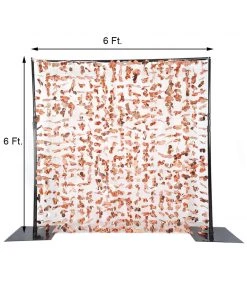 HIER_3110 Big Event Backdrops & Décor 6ft Metallic Blush/Rose Gold Foil Hanging Flower Garland Backdrop 14 HIER_3110 Big Event Backdrops & Décor 6ft Metallic Blush/Rose Gold Foil Hanging Flower Garland Backdrop
