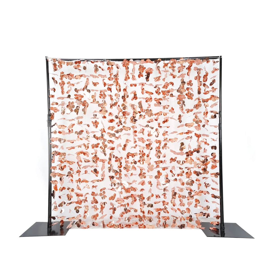 HIER_3110 Big Event Backdrops & Décor 6ft Metallic Blush/Rose Gold Foil Hanging Flower Garland Backdrop 12 HIER_3110 Big Event Backdrops & Décor 6ft Metallic Blush/Rose Gold Foil Hanging Flower Garland Backdrop