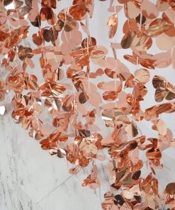 HIER_3110 Big Event Backdrops & Décor 6ft Metallic Blush/Rose Gold Foil Hanging Flower Garland Backdrop 18 HIER_3110 Big Event Backdrops & Décor 6ft Metallic Blush/Rose Gold Foil Hanging Flower Garland Backdrop