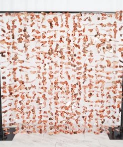 HIER_3110 Big Event Backdrops & Décor 6ft Metallic Blush/Rose Gold Foil Hanging Flower Garland Backdrop 19 HIER_3110 Big Event Backdrops & Décor 6ft Metallic Blush/Rose Gold Foil Hanging Flower Garland Backdrop