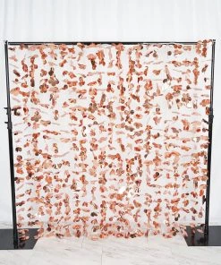 HIER_3110 Big Event Backdrops & Décor 6ft Metallic Blush/Rose Gold Foil Hanging Flower Garland Backdrop 17 HIER_3110 Big Event Backdrops & Décor 6ft Metallic Blush/Rose Gold Foil Hanging Flower Garland Backdrop
