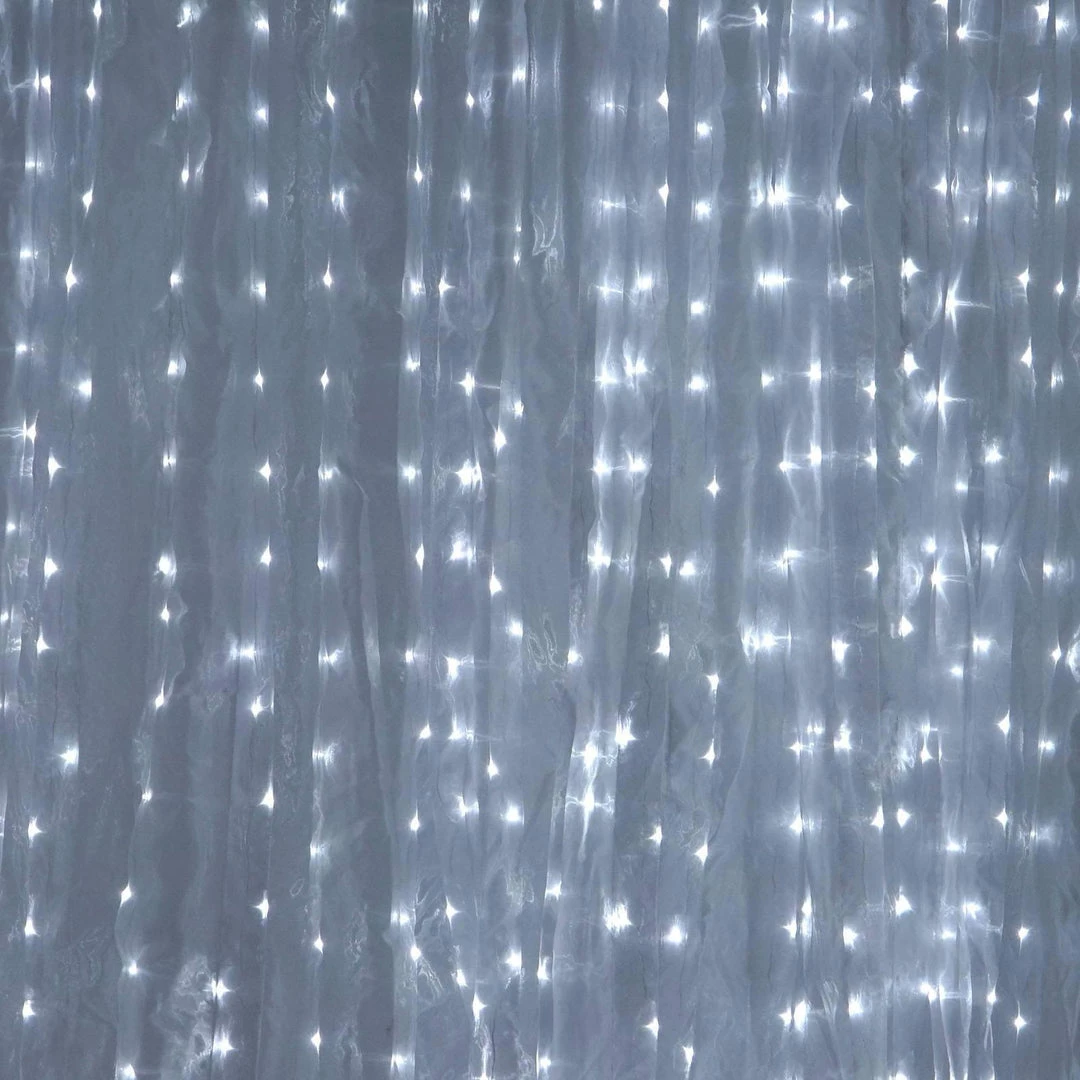 HIER_3110 18ftx9ft | White Sheer Organza & Cool LED Lights Photography Backdrop Backdrop Panels 7 HIER_3110 18ftx9ft | White Sheer Organza & Cool LED Lights Photography Backdrop Backdrop Panels