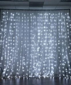 HIER_3110 18ftx9ft | White Sheer Organza & Cool LED Lights Photography Backdrop Backdrop Panels 15 HIER_3110 18ftx9ft | White Sheer Organza & Cool LED Lights Photography Backdrop Backdrop Panels