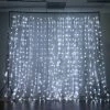 HIER_3110 18ftx9ft | White Sheer Organza & Cool LED Lights Photography Backdrop Backdrop Panels