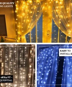 HIER_3110 18ftx9ft | White Sheer Organza & Cool LED Lights Photography Backdrop Backdrop Panels 13 HIER_3110 18ftx9ft | White Sheer Organza & Cool LED Lights Photography Backdrop Backdrop Panels