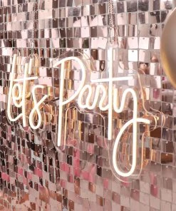 HIER_3400 10 Panels | Ritzy Blush/Rose Gold Square Sequin Wall Backdrop Panels, Shimmer Party Backdrop, Active Spangle Wall Art Décor - 12"x12"