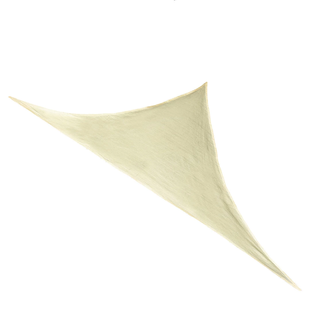 HIER_3130 12ft Ivory Triangular UV Blocking Sun Shade Sail, Hanging Patio Canopy Hanging Ceiling Decorations 15 HIER_3130 12ft Ivory Triangular UV Blocking Sun Shade Sail, Hanging Patio Canopy Hanging Ceiling Decorations