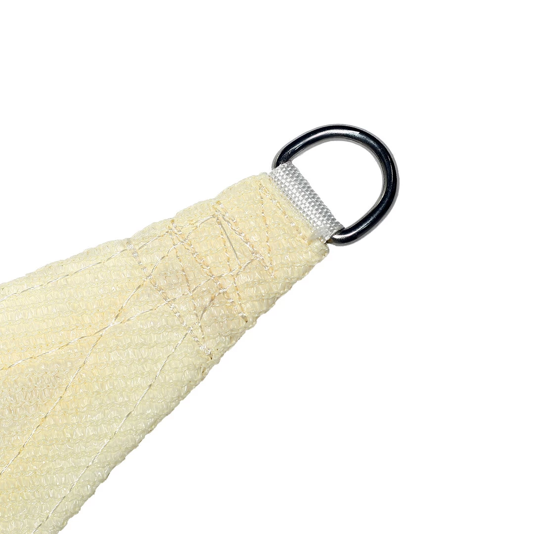 HIER_3130 12ft Ivory Triangular UV Blocking Sun Shade Sail, Hanging Patio Canopy Hanging Ceiling Decorations 13 HIER_3130 12ft Ivory Triangular UV Blocking Sun Shade Sail, Hanging Patio Canopy Hanging Ceiling Decorations