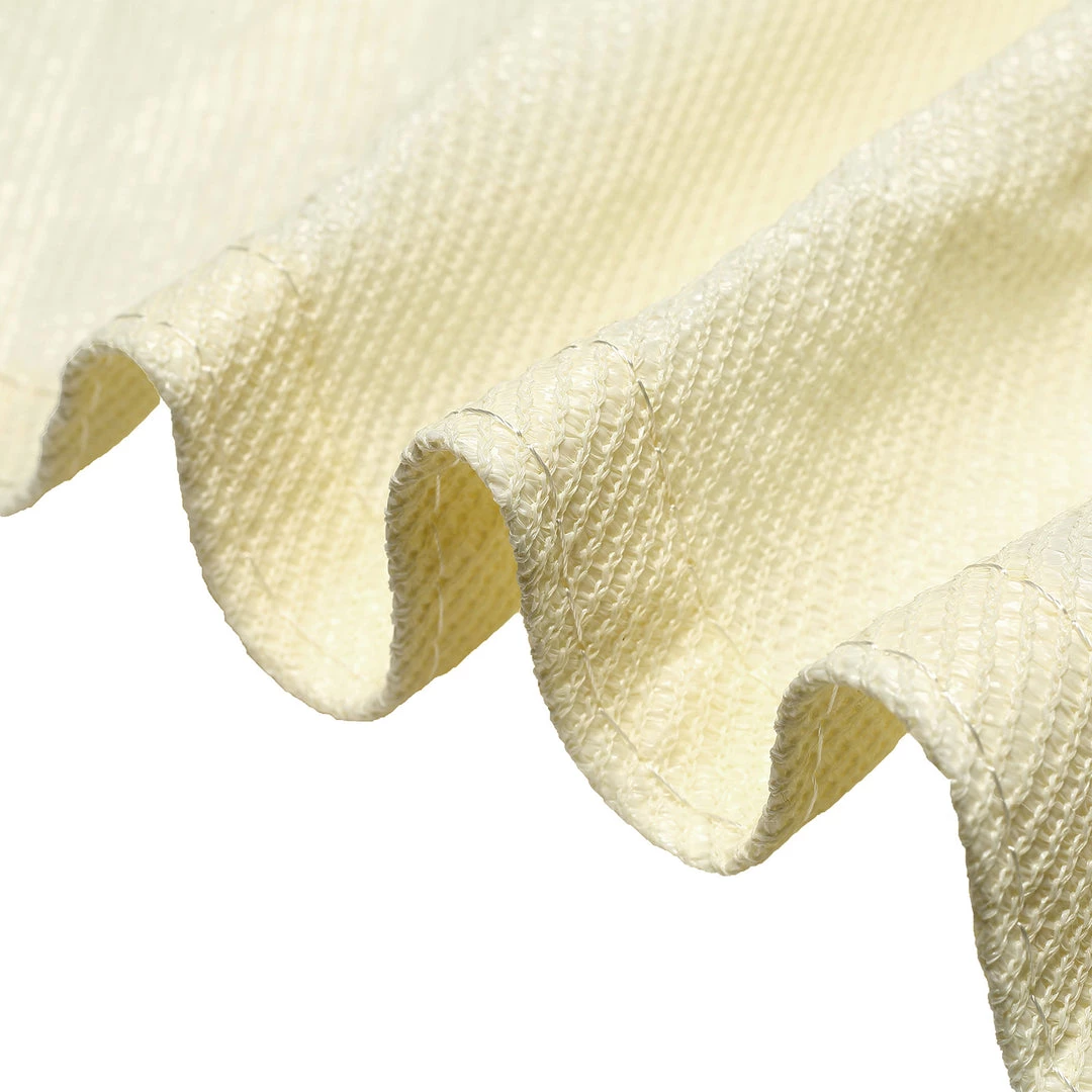 HIER_3130 12ft Ivory Triangular UV Blocking Sun Shade Sail, Hanging Patio Canopy Hanging Ceiling Decorations 14 HIER_3130 12ft Ivory Triangular UV Blocking Sun Shade Sail, Hanging Patio Canopy Hanging Ceiling Decorations