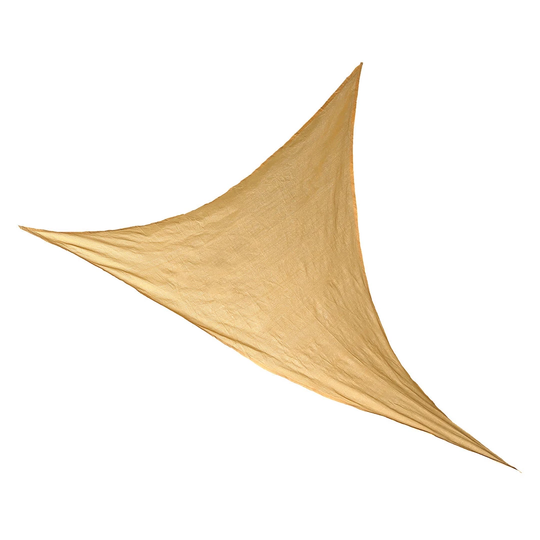 HIER_3130 12ft Tan Triangular UV Blocking Sun Shade Sail, Hanging Patio Canopy Hanging Ceiling Decorations 15 HIER_3130 12ft Tan Triangular UV Blocking Sun Shade Sail, Hanging Patio Canopy Hanging Ceiling Decorations