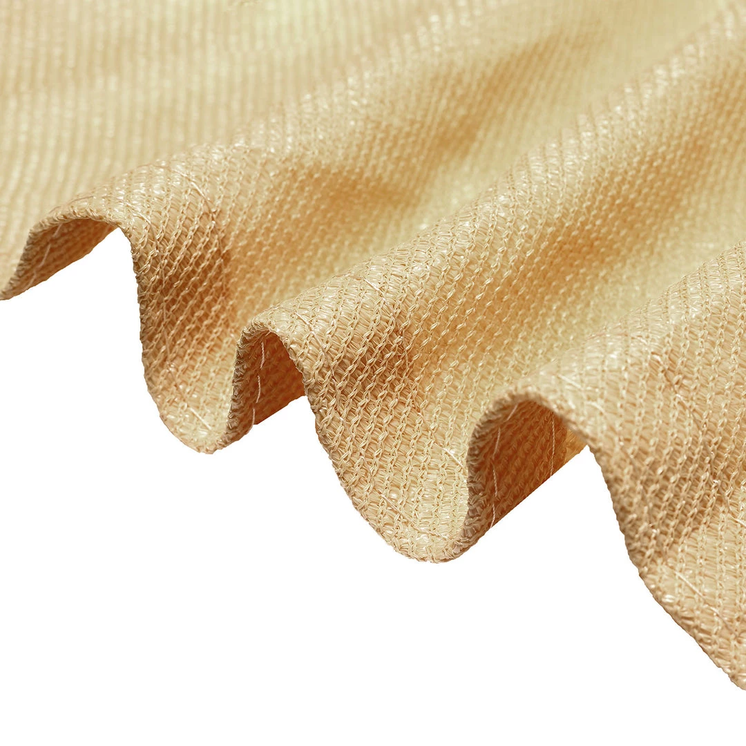 HIER_3130 12ft Tan Triangular UV Blocking Sun Shade Sail, Hanging Patio Canopy Hanging Ceiling Decorations 14 HIER_3130 12ft Tan Triangular UV Blocking Sun Shade Sail, Hanging Patio Canopy Hanging Ceiling Decorations