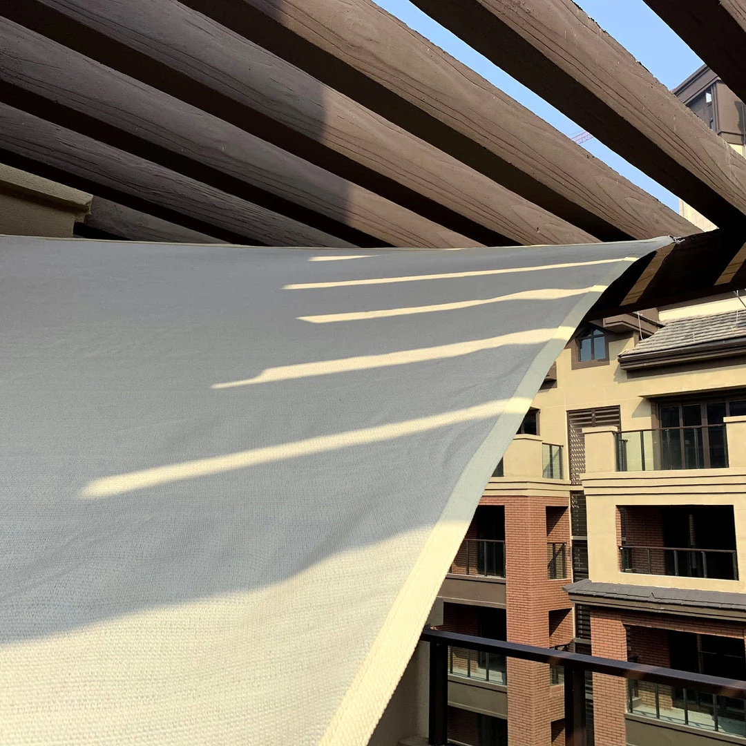 HIER_3130 12ftx16ft Ivory UV Block Sun Shade Sail, Hanging Outdoor Patio Canopy Hanging Ceiling Decorations 8 HIER_3130 12ftx16ft Ivory UV Block Sun Shade Sail, Hanging Outdoor Patio Canopy Hanging Ceiling Decorations
