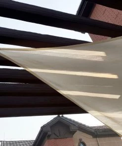 HIER_3130 Hanging Ceiling Decorations 16ftx20ft Ivory UV Block Sun Shade Sail, Hanging Outdoor Patio Canopy 22 HIER_3130 Hanging Ceiling Decorations 16ftx20ft Ivory UV Block Sun Shade Sail, Hanging Outdoor Patio Canopy