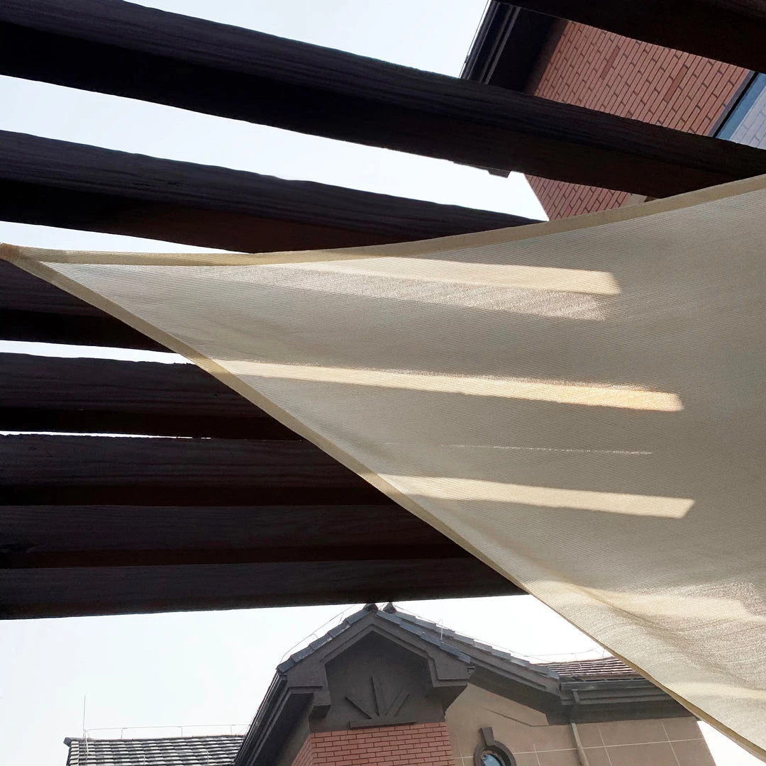 HIER_3130 Hanging Ceiling Decorations 16ftx20ft Ivory UV Block Sun Shade Sail, Hanging Outdoor Patio Canopy 9 HIER_3130 Hanging Ceiling Decorations 16ftx20ft Ivory UV Block Sun Shade Sail, Hanging Outdoor Patio Canopy