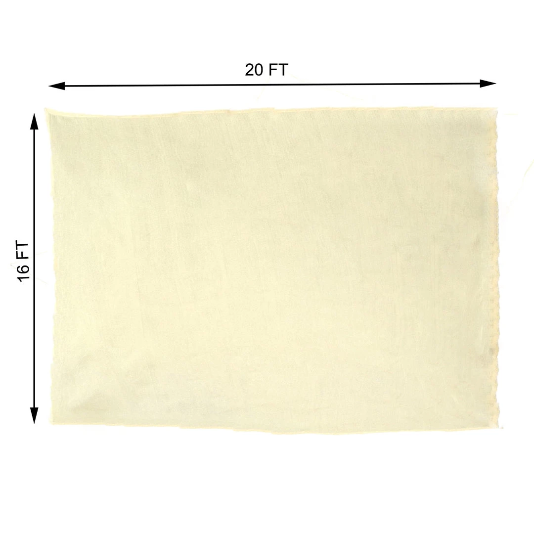 HIER_3130 Hanging Ceiling Decorations 16ftx20ft Ivory UV Block Sun Shade Sail, Hanging Outdoor Patio Canopy 3 HIER_3130 Hanging Ceiling Decorations 16ftx20ft Ivory UV Block Sun Shade Sail, Hanging Outdoor Patio Canopy