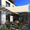 HIER_3130 Hanging Ceiling Decorations 16ftx20ft Ivory UV Block Sun Shade Sail, Hanging Outdoor Patio Canopy