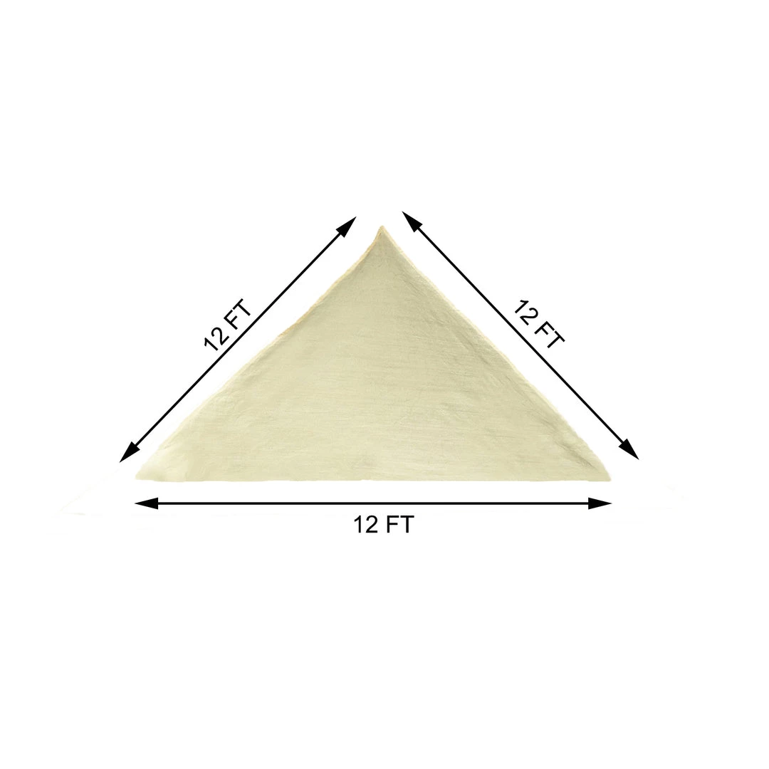 HIER_3130 12ft Ivory Triangular UV Blocking Sun Shade Sail, Hanging Patio Canopy Hanging Ceiling Decorations 3 HIER_3130 12ft Ivory Triangular UV Blocking Sun Shade Sail, Hanging Patio Canopy Hanging Ceiling Decorations