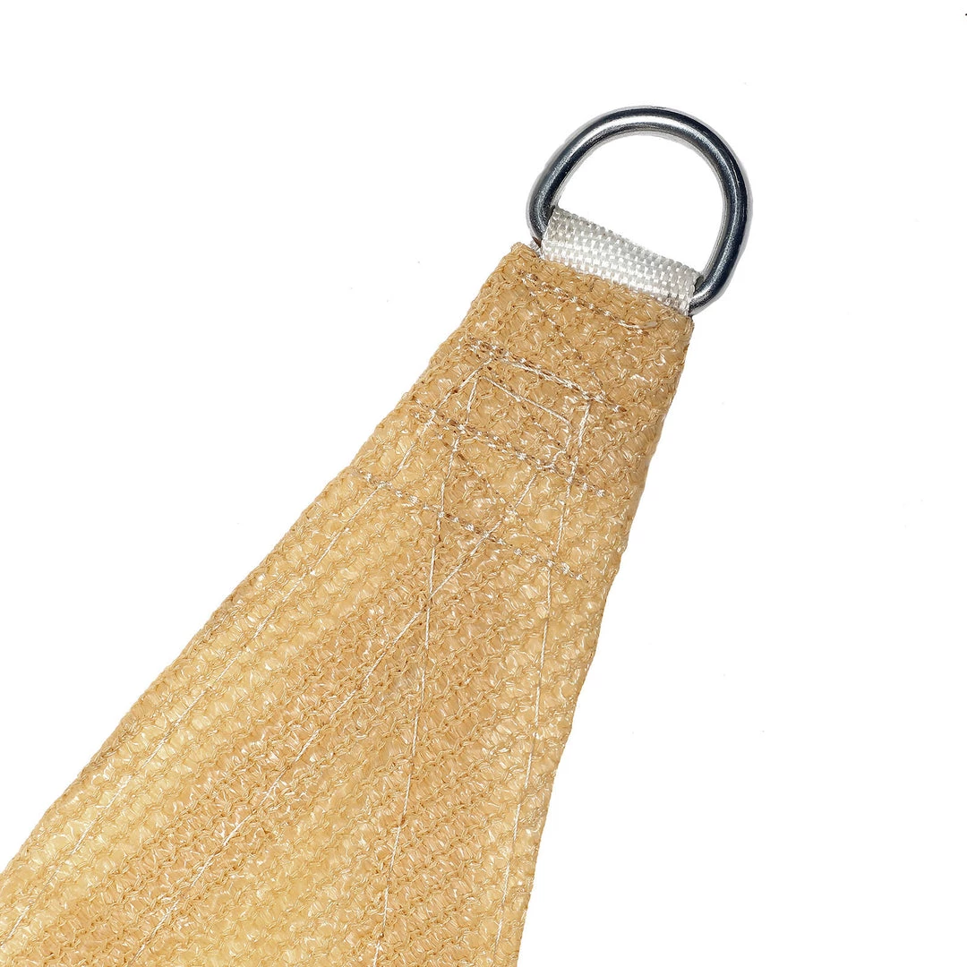 HIER_3130 10ftx10ftx14ft Tan Triangular UV Blocking Sun Shade Sail, Patio Canopy Hanging Ceiling Decorations 16 HIER_3130 10ftx10ftx14ft Tan Triangular UV Blocking Sun Shade Sail, Patio Canopy Hanging Ceiling Decorations