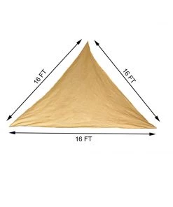 HIER_3130 16ft Tan Triangular UV Blocking Sun Shade Sail, Hanging Patio Canopy Hanging Ceiling Decorations 17 HIER_3130 16ft Tan Triangular UV Blocking Sun Shade Sail, Hanging Patio Canopy Hanging Ceiling Decorations