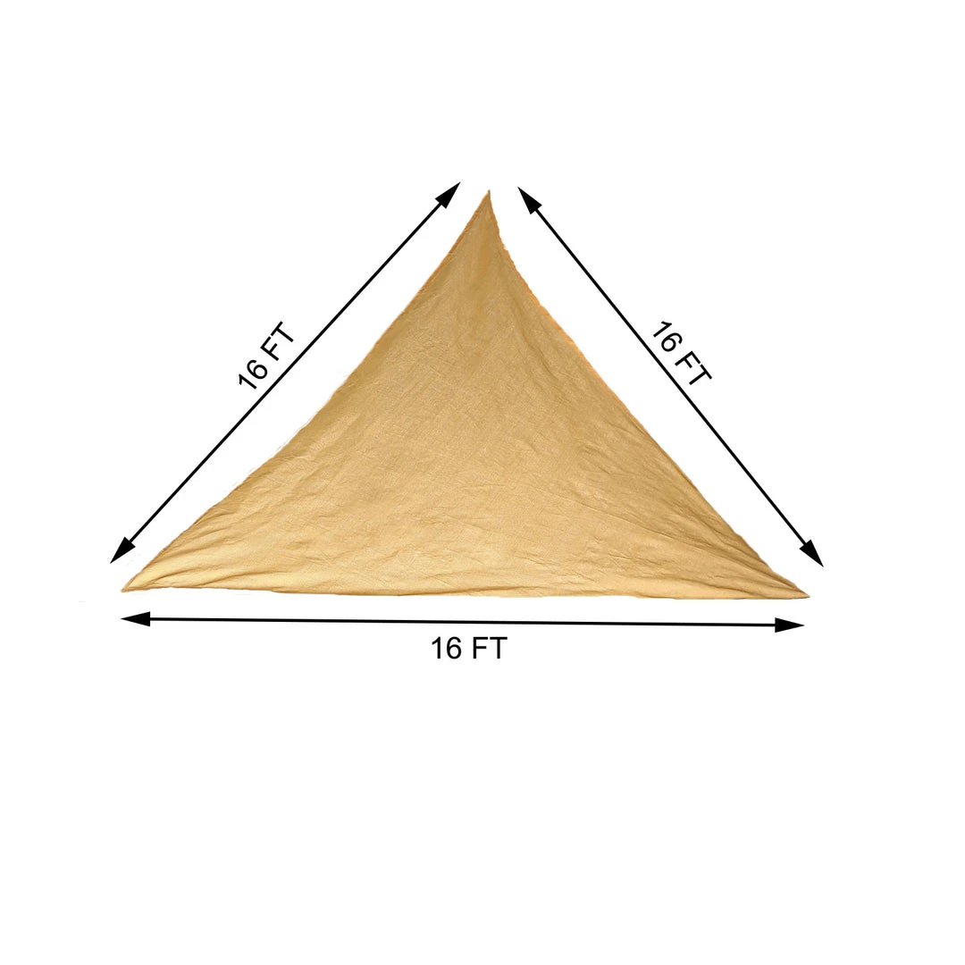 HIER_3130 16ft Tan Triangular UV Blocking Sun Shade Sail, Hanging Patio Canopy Hanging Ceiling Decorations 3 HIER_3130 16ft Tan Triangular UV Blocking Sun Shade Sail, Hanging Patio Canopy Hanging Ceiling Decorations