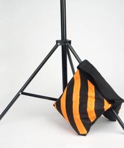 HIER_3110 4 Pack | Heavy Duty Black/Orange Sand Saddle Bag For Backdrop Stands