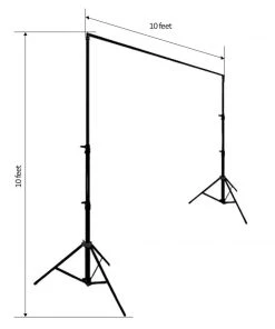 HIER_3110 Big Event Backdrops & Décor 10ft Metal DIY Adjustable Heavy Duty Portable Photo Backdrop Stand Kit